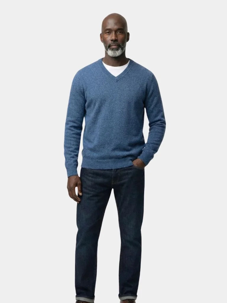 Cashmere V Neck Knitwear Sweater | Bellmont Society