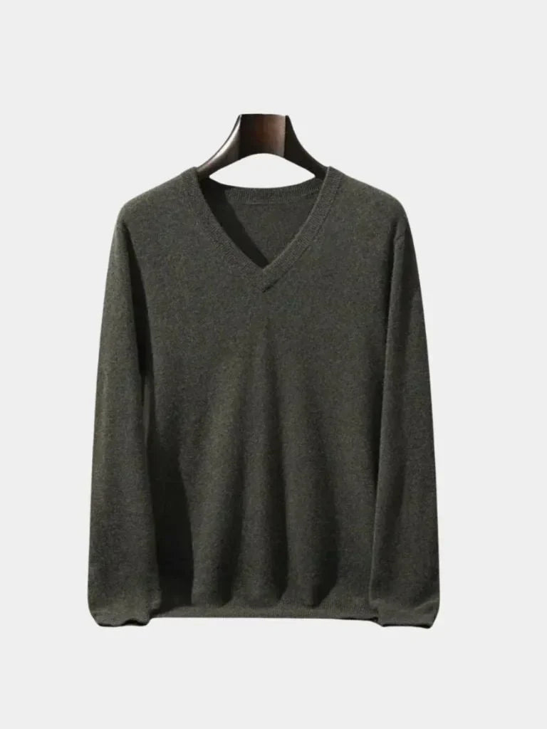 Cashmere V Neck Knitwear Sweater | Bellmont Society