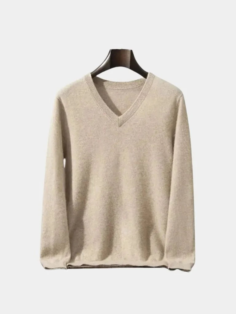 Cashmere V Neck Knitwear Sweater | Bellmont Society