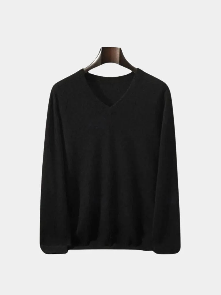 Cashmere V Neck Knitwear Sweater | Bellmont Society