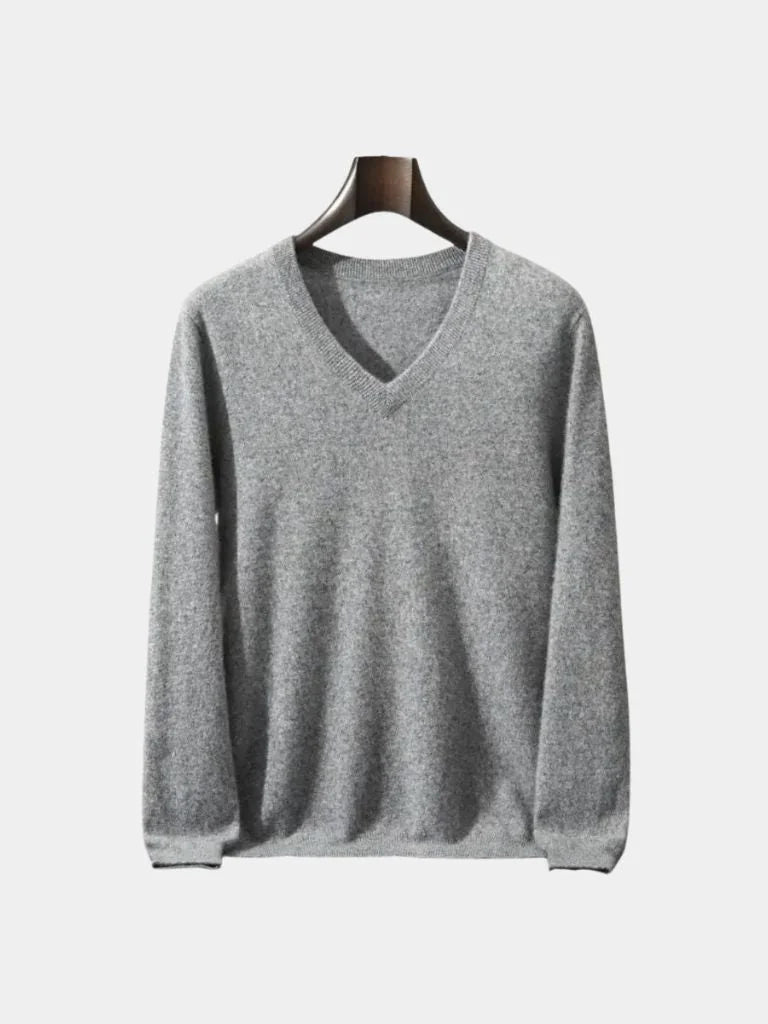 Cashmere V Neck Knitwear Sweater | Bellmont Society