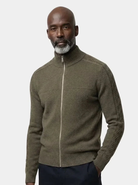 Cashmere Zip Sweater Knit Turtleneck | Bellmont Society