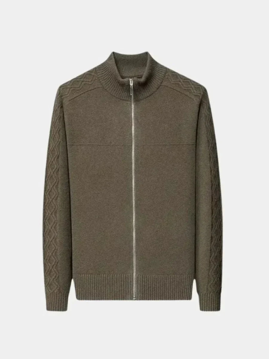 Cashmere Zip Sweater Knit Turtleneck | Bellmont Society