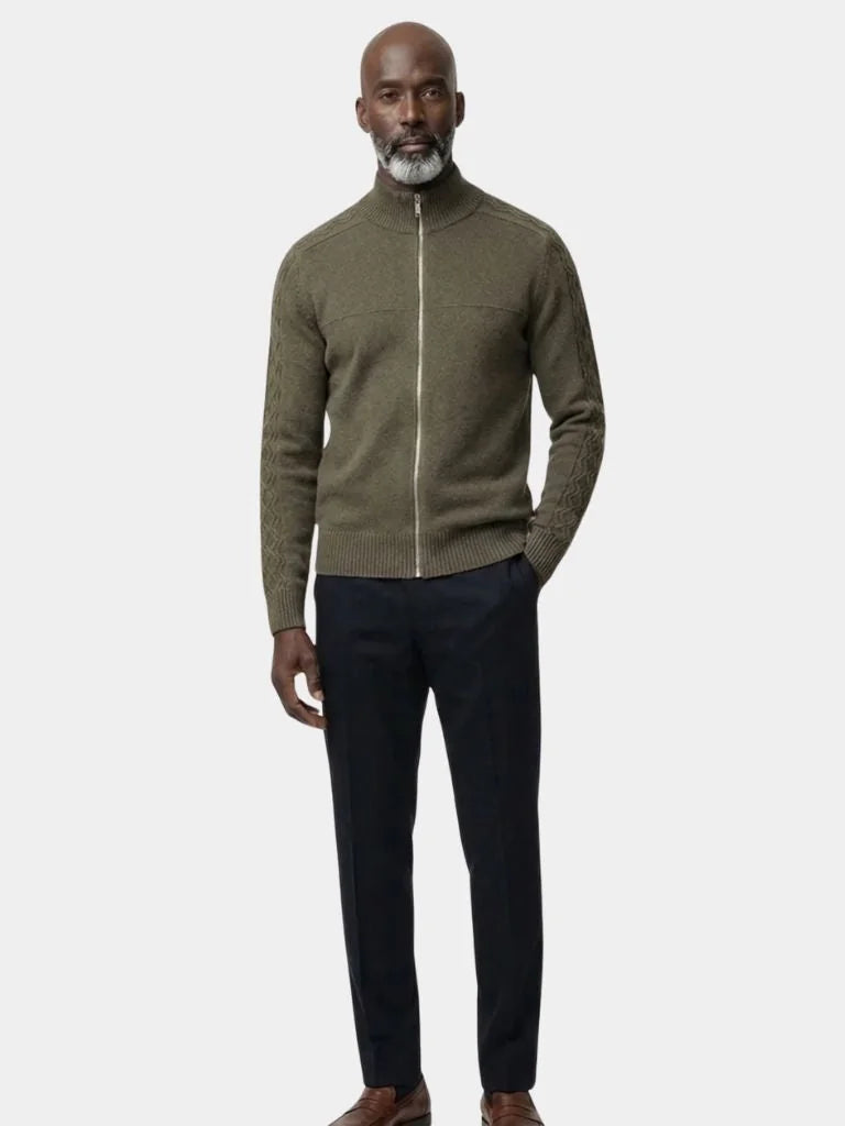 Cashmere Zip Sweater Knit Turtleneck | Bellmont Society