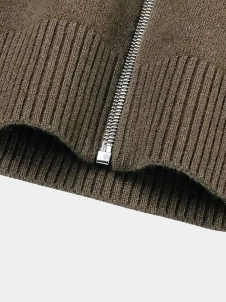 Cashmere Zip Sweater Knit Turtleneck | Bellmont Society