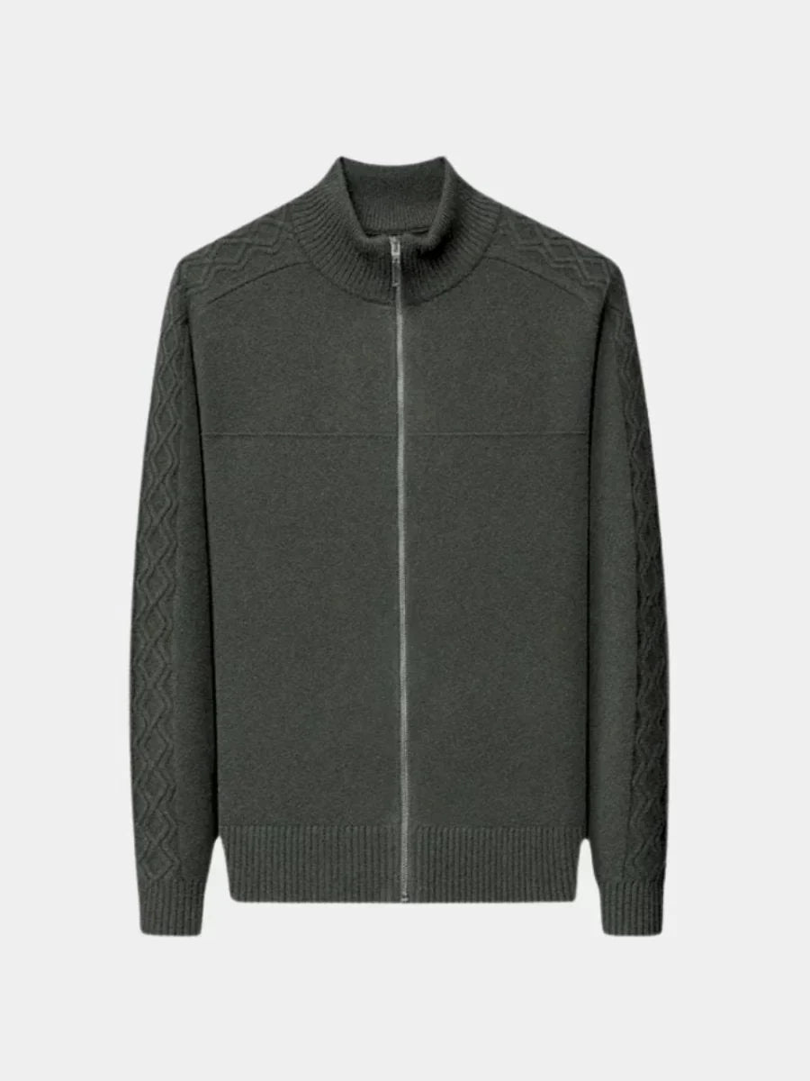 Cashmere Zip Sweater Knit Turtleneck | Bellmont Society