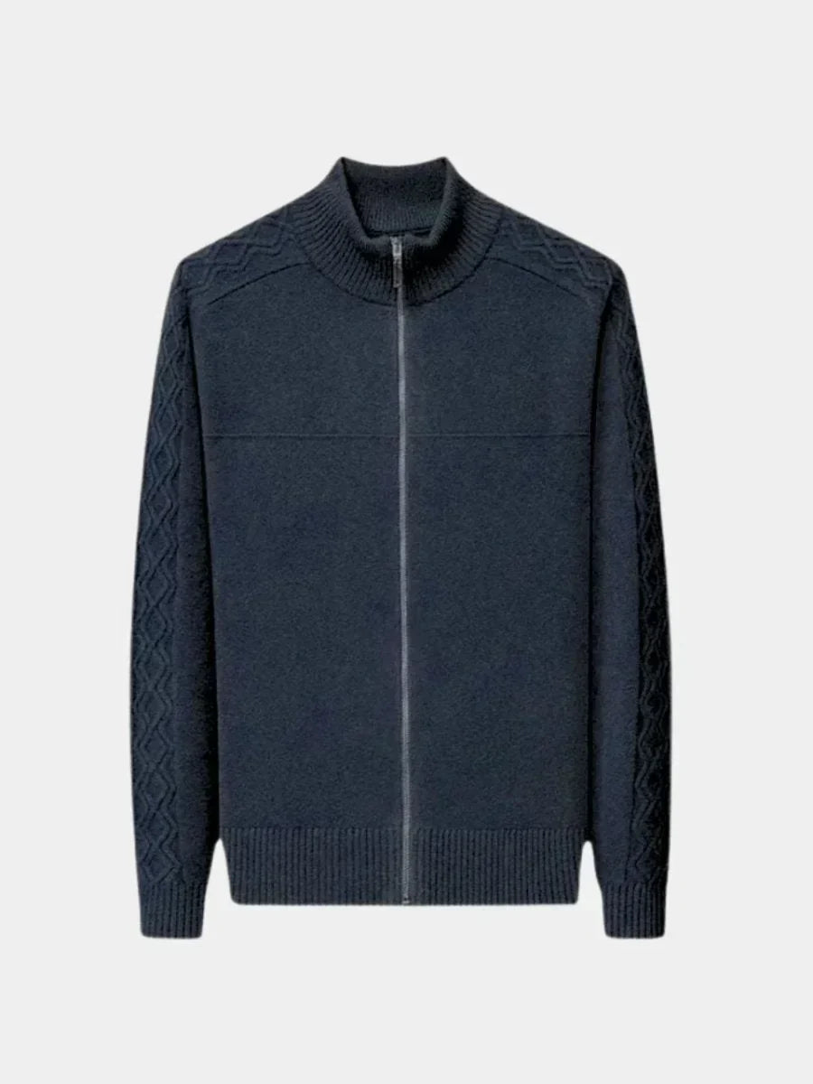 Cashmere Zip Sweater Knit Turtleneck | Bellmont Society