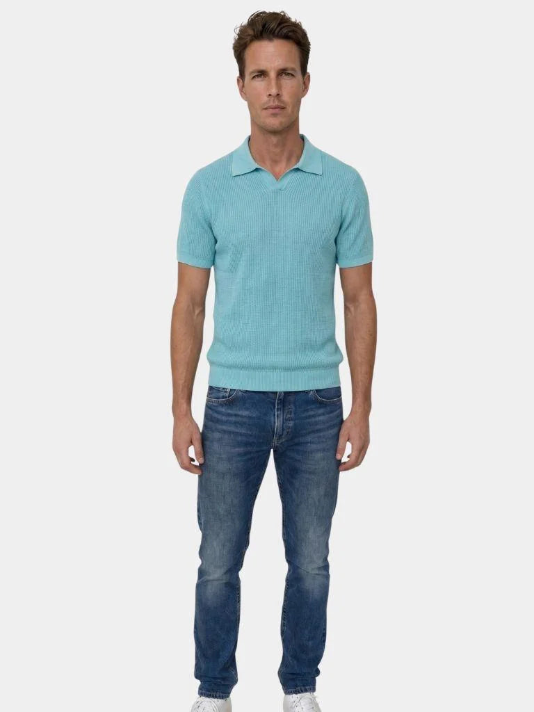 Casual Buttonless Knit Polo Shirt | Bellmont Society
