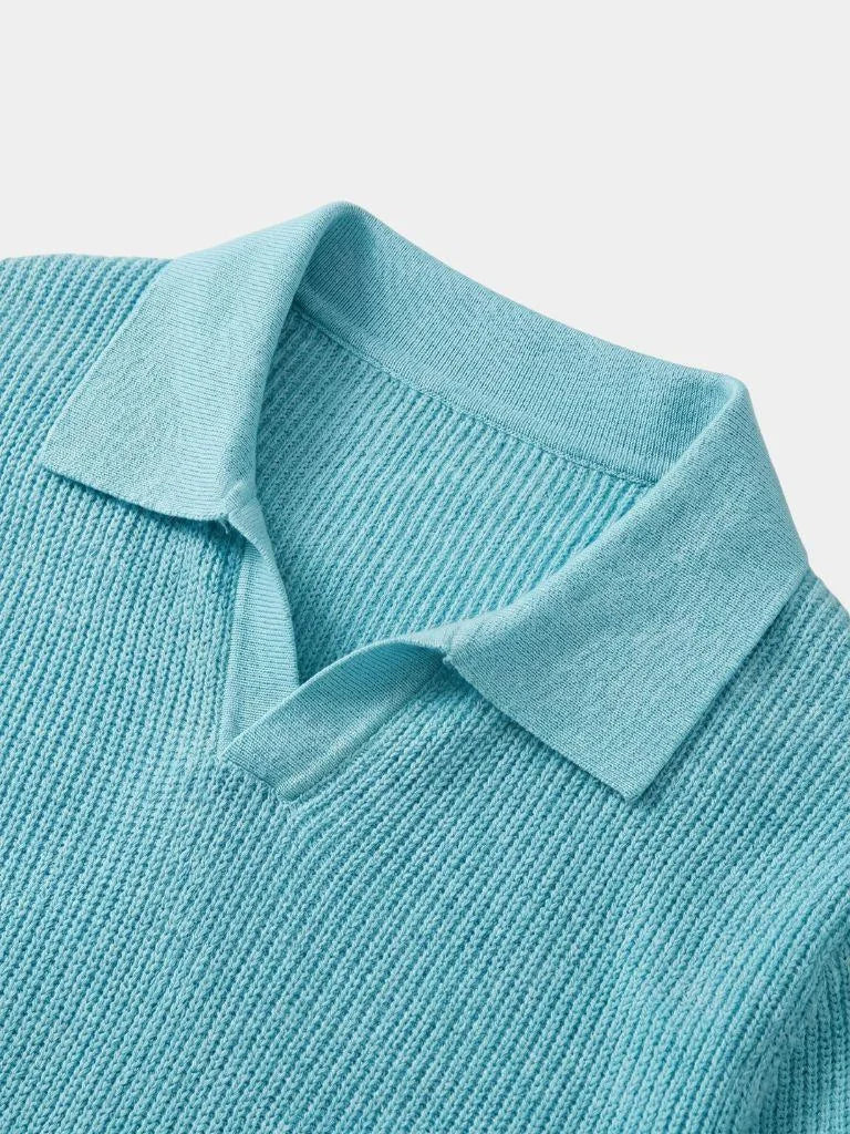 Casual Buttonless Knit Polo Shirt | Bellmont Society
