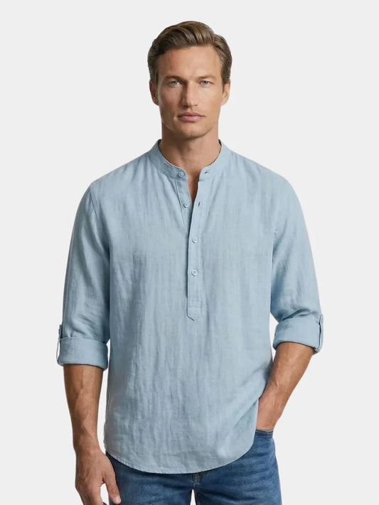 Casual Henley Neck Long Sleeve T-Shirt | Bellmont Society