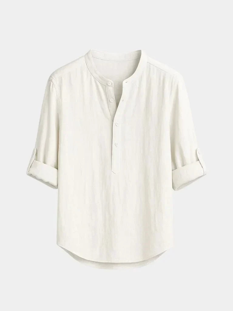 Casual Henley Neck Long Sleeve T-Shirt | Bellmont Society