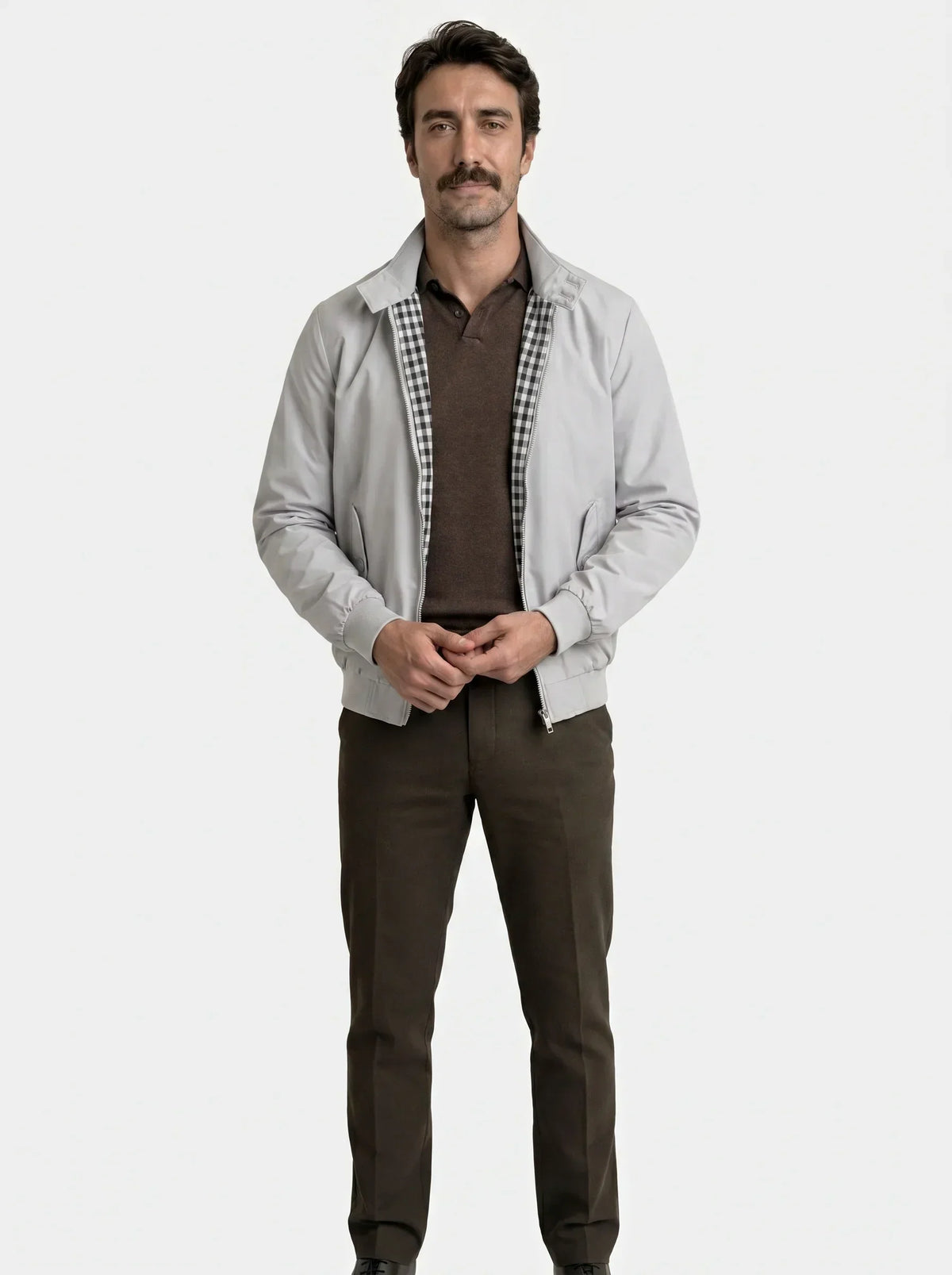 Casual Solid Bomber Jacket | Bellmont Society