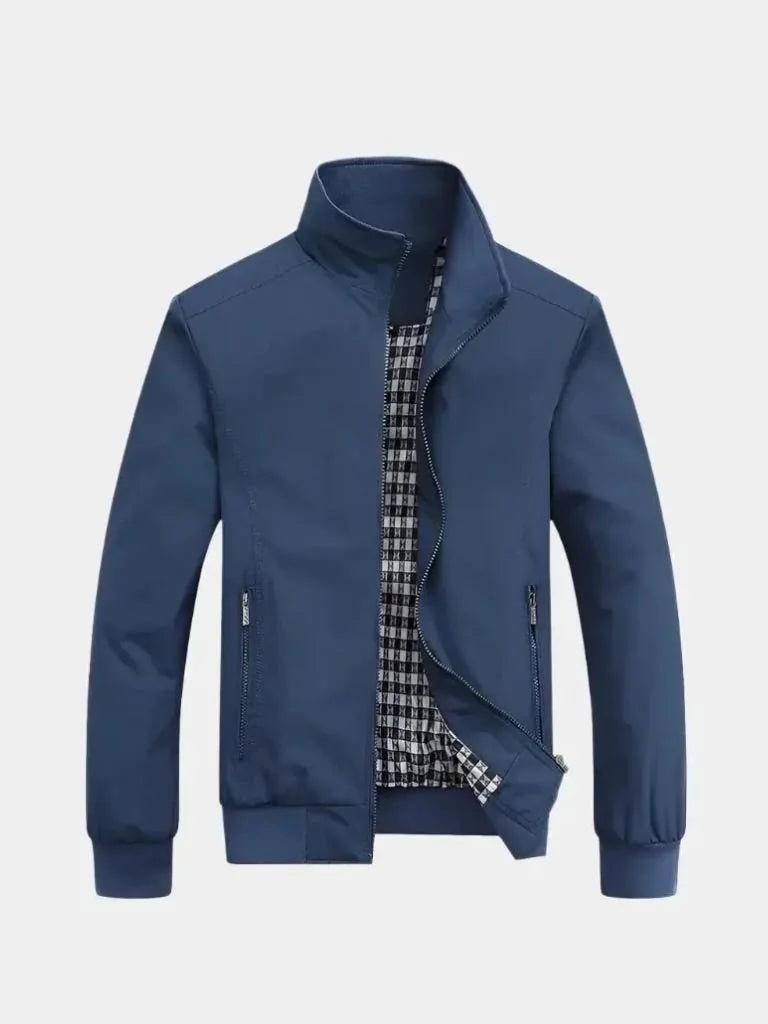 Casual Solid Bomber Jacket | Bellmont Society