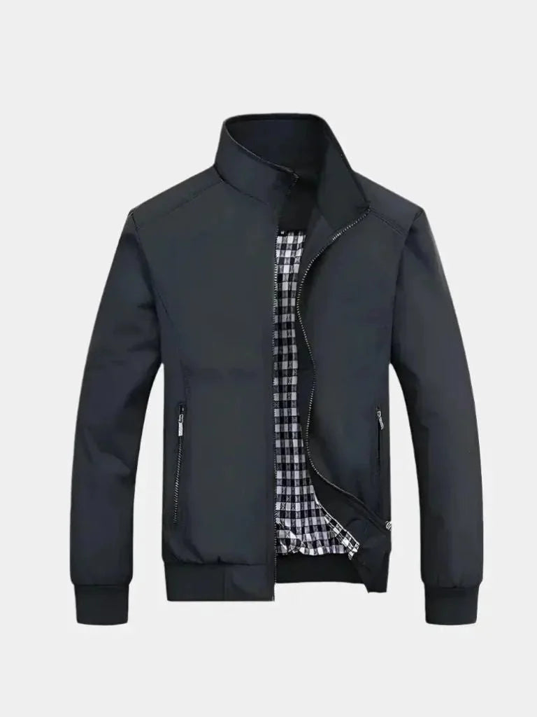 Casual Solid Bomber Jacket | Bellmont Society