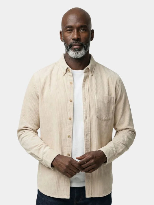 Casual Solid Corduroy Shirt | Bellmont Society