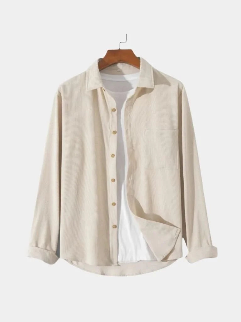 Casual Solid Corduroy Shirt | Bellmont Society