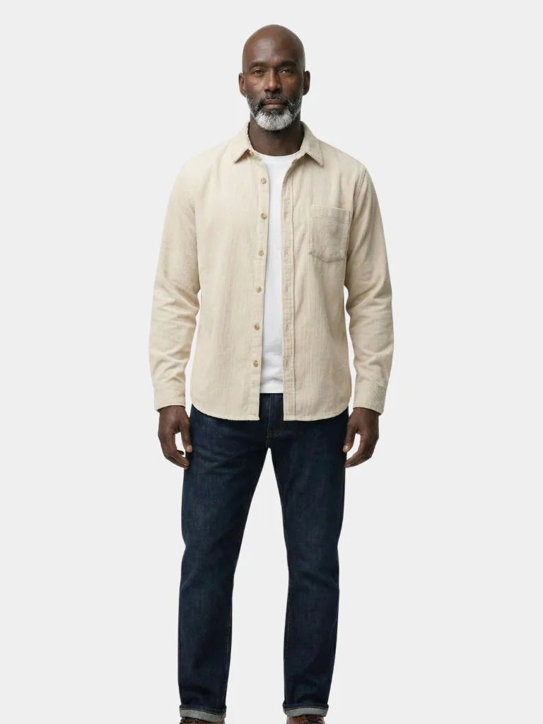 Casual Solid Corduroy Shirt — Avelmontis