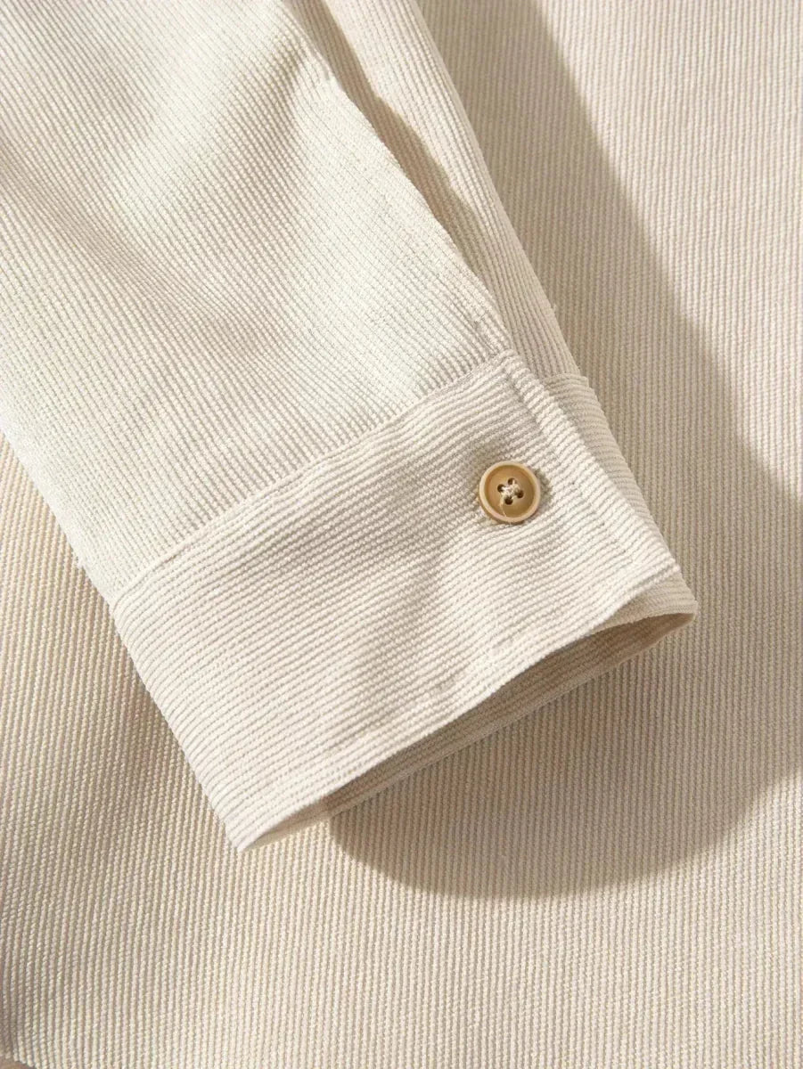 Casual Solid Corduroy Shirt | Bellmont Society