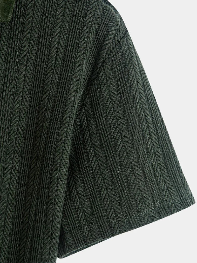 Cavalière Textured Quarter Zip Polo | Bellmont Society