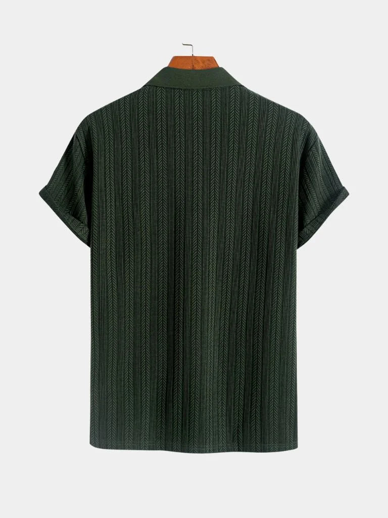 Cavalière Textured Quarter Zip Polo | Bellmont Society