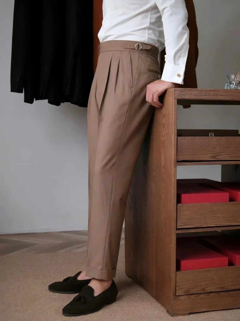 Classic Genova Sidetab Trousers | Bellmont Society