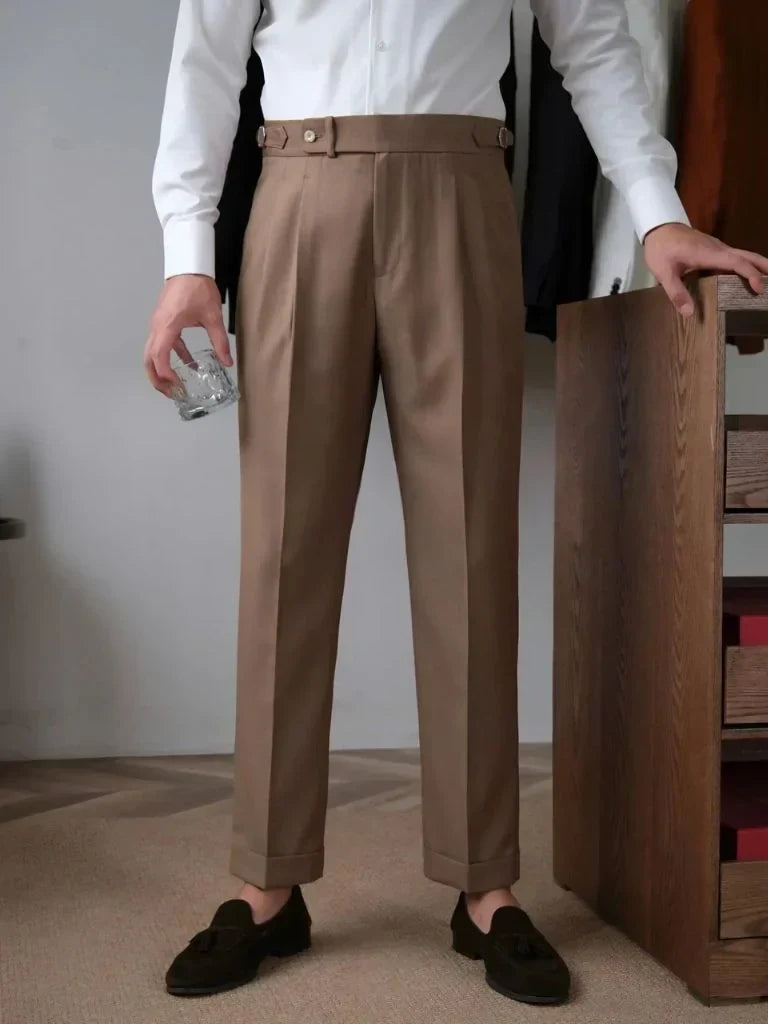 Classic Genova Sidetab Trousers | Bellmont Society