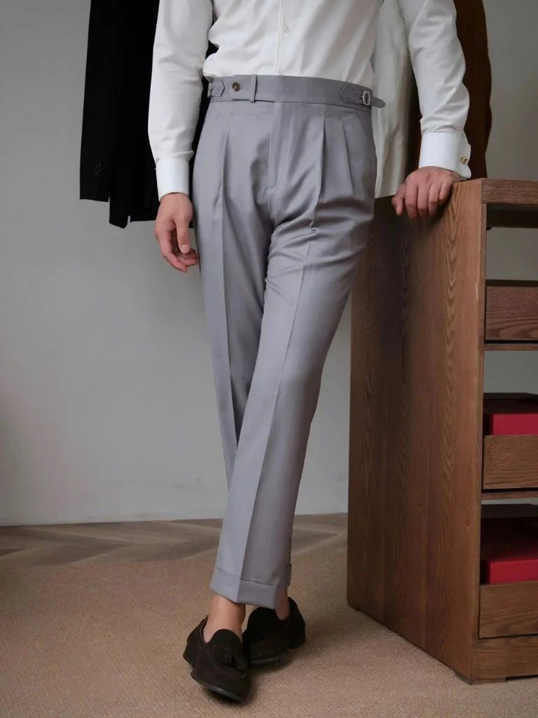 Classic Genova Sidetab Trousers | Bellmont Society