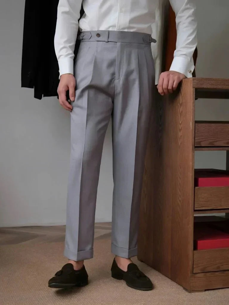 Classic Genova Sidetab Trousers | Bellmont Society