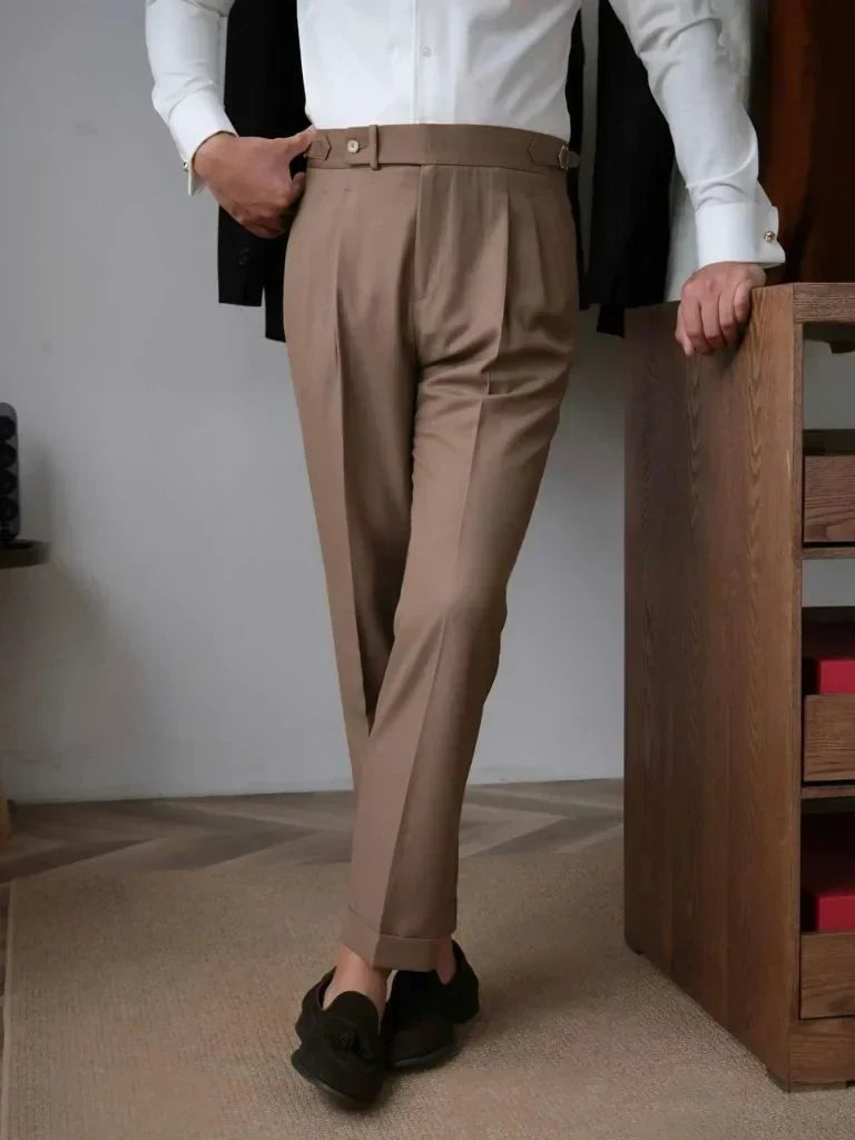 Classic Genova Sidetab Trousers | Bellmont Society