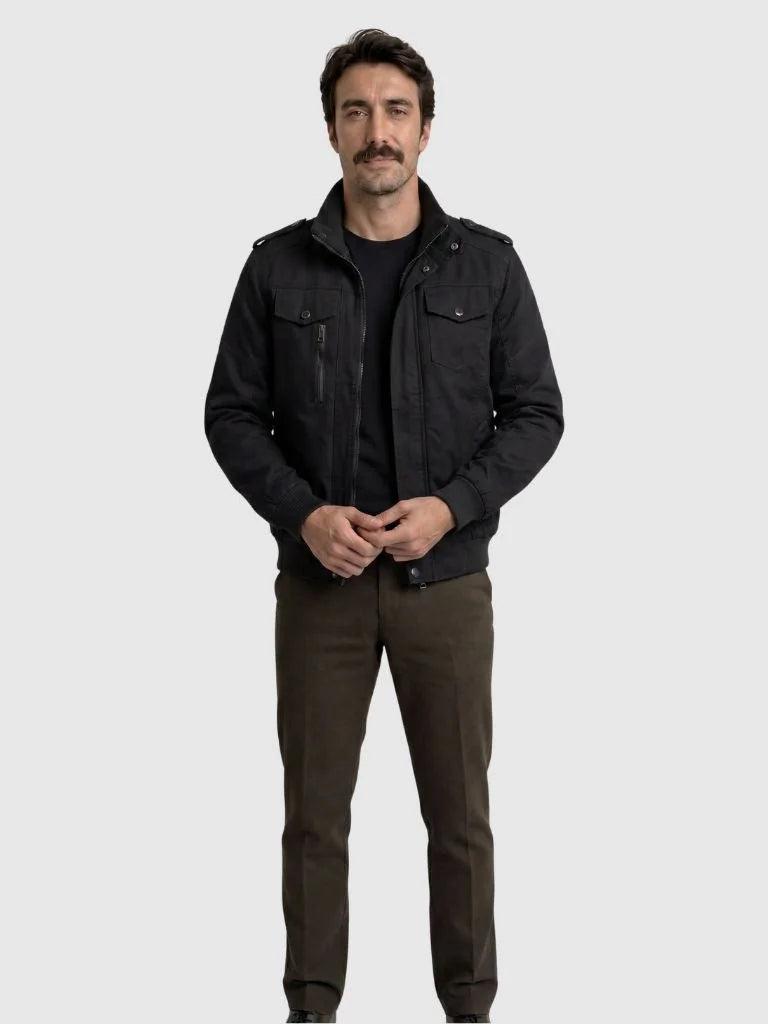 Command Ribbed Collar Jacket | Bellmont Society