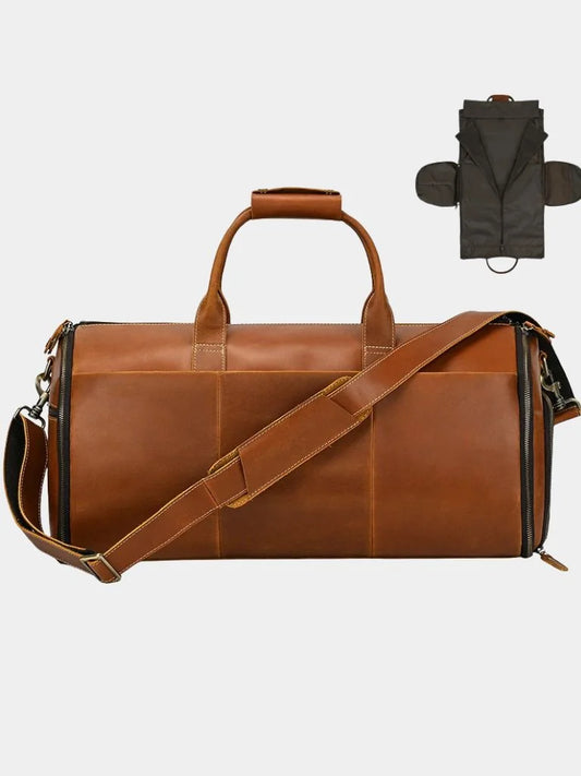Continental Weekender Leather Travel Bag | Bellmont Society