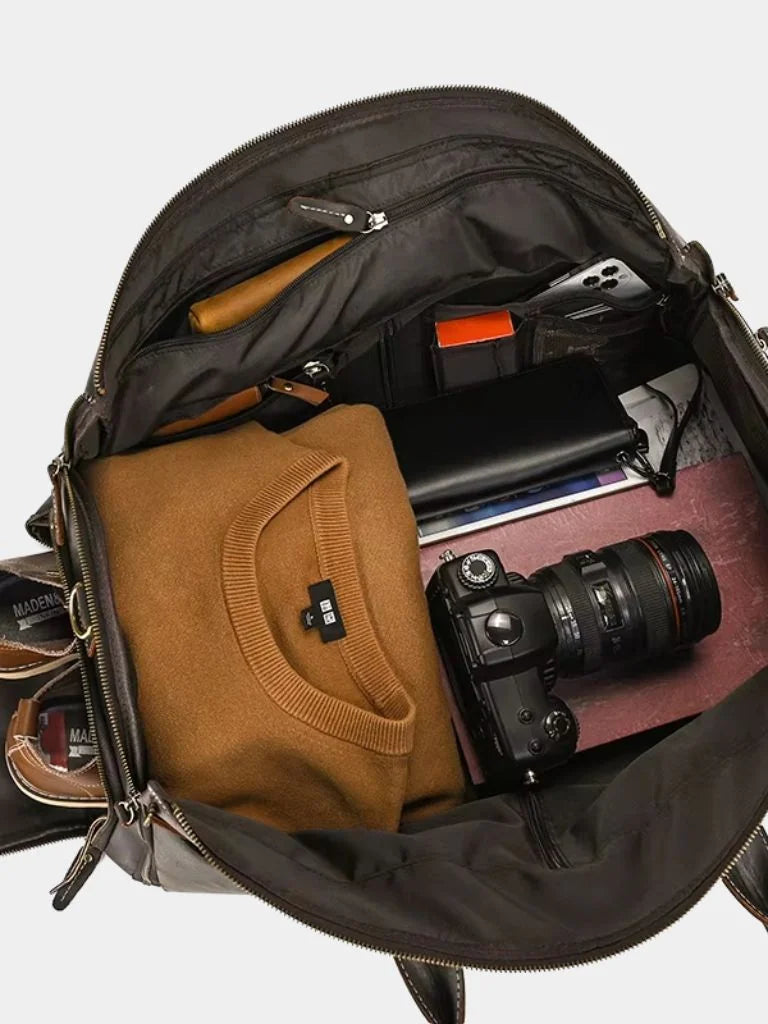 Continental Weekender Leather Travel Bag | Bellmont Society