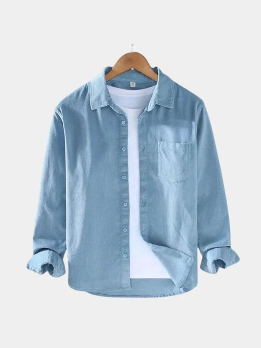 Corduroy Classic Blue Shirt | Bellmont Society