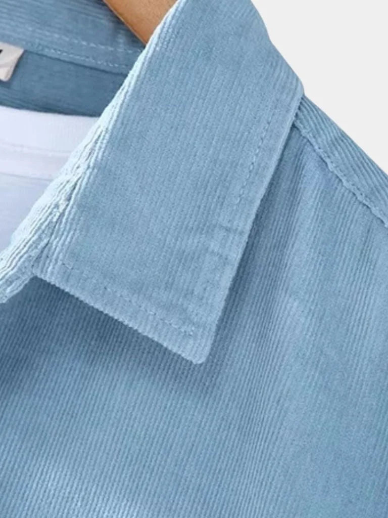 Corduroy Classic Blue Shirt | Bellmont Society