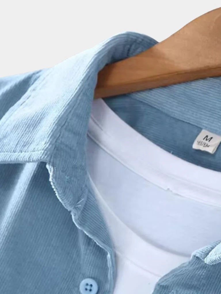 Corduroy Classic Blue Shirt | Bellmont Society