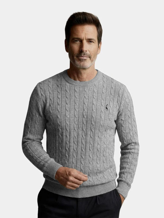 Cotton  Crew Neck Pullover Sweater | Bellmont Society