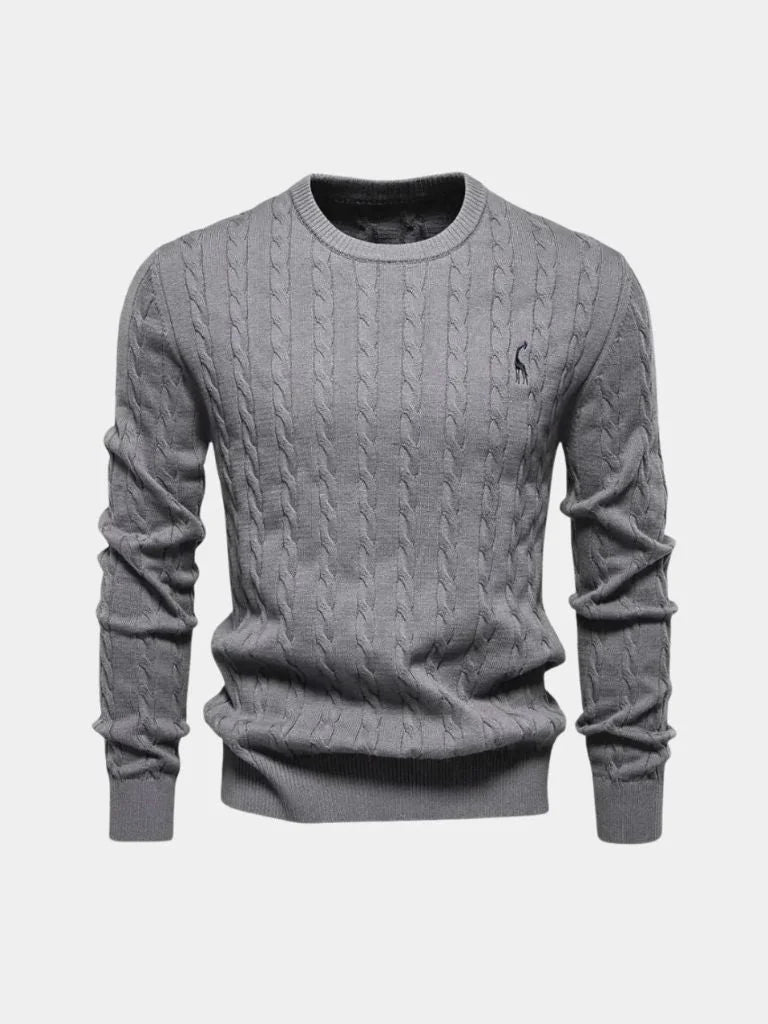 Cotton  Crew Neck Pullover Sweater | Bellmont Society
