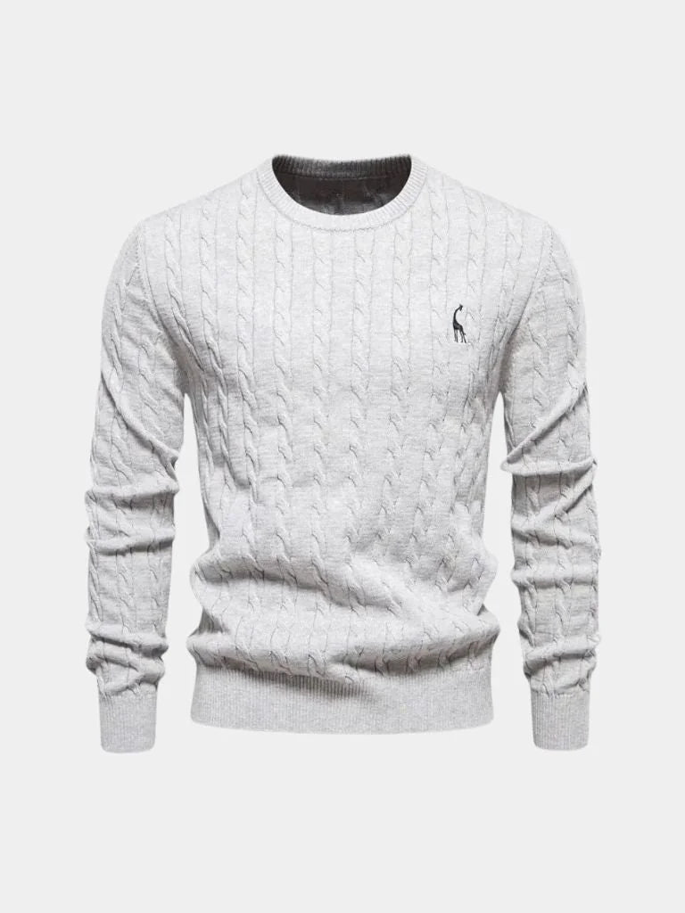 Cotton  Crew Neck Pullover Sweater | Bellmont Society