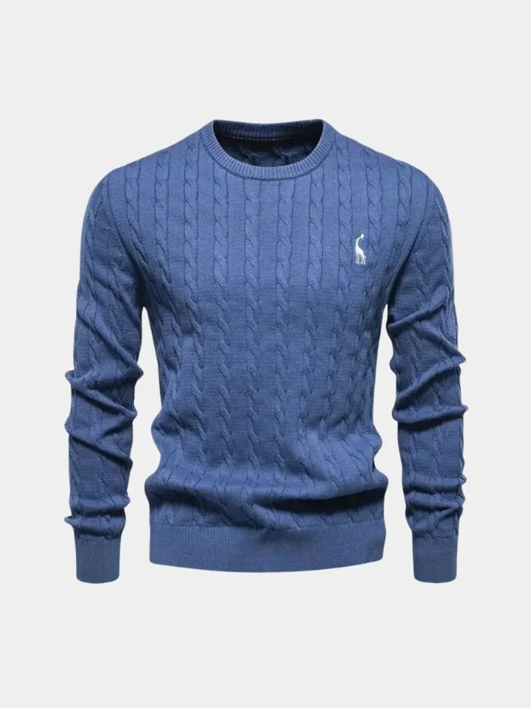 Cotton  Crew Neck Pullover Sweater | Bellmont Society