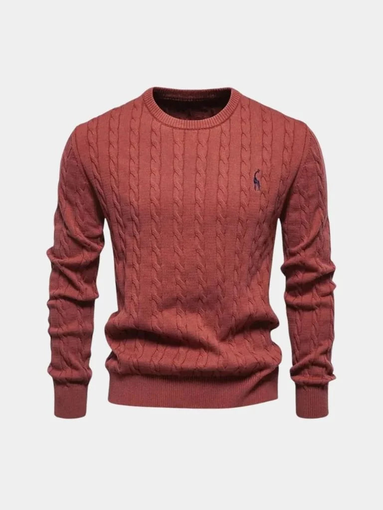 Cotton  Crew Neck Pullover Sweater | Bellmont Society