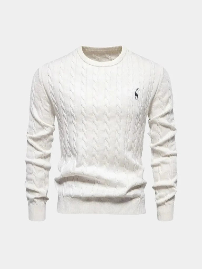 Cotton  Crew Neck Pullover Sweater | Bellmont Society