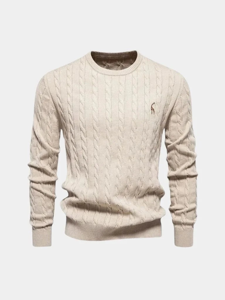 Cotton  Crew Neck Pullover Sweater | Bellmont Society