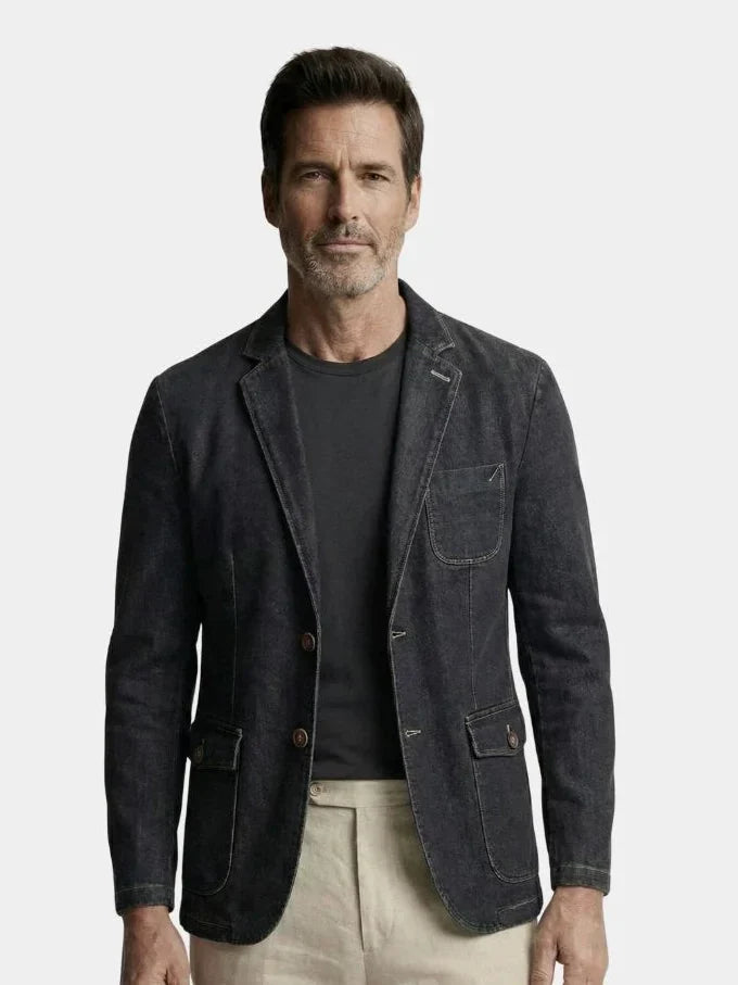 Denim Covenant Blazer Jacket | Bellmont Society
