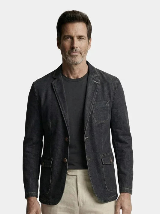 Denim Covenant Blazer Jacket | Bellmont Society