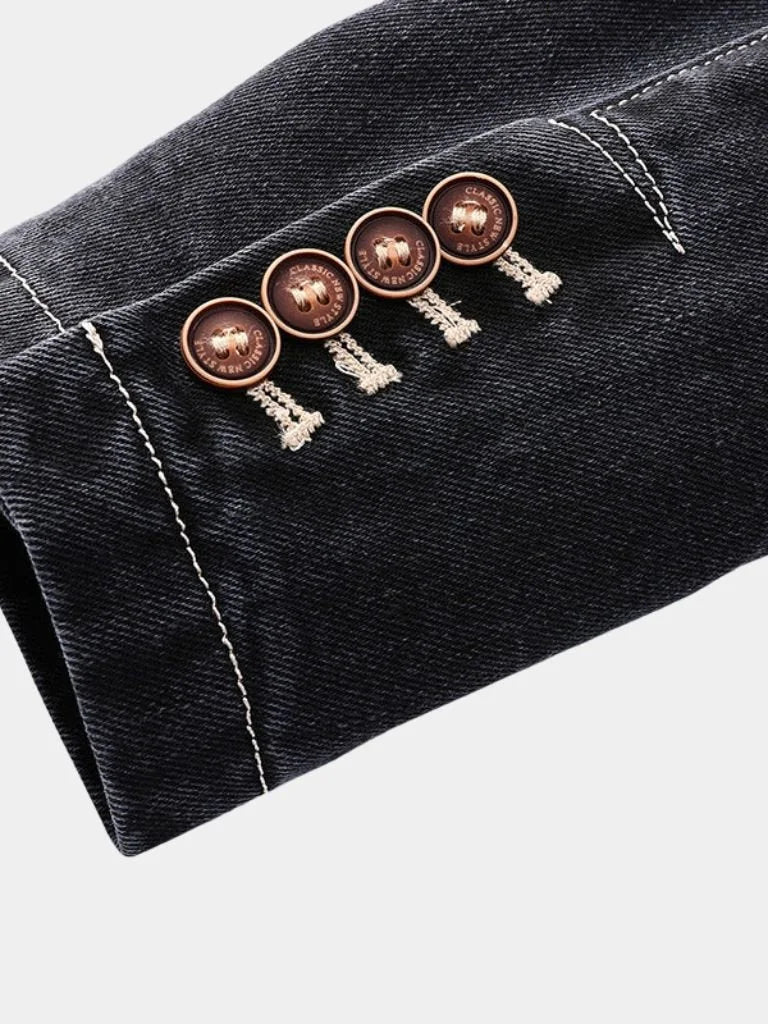Denim Covenant Blazer Jacket | Bellmont Society