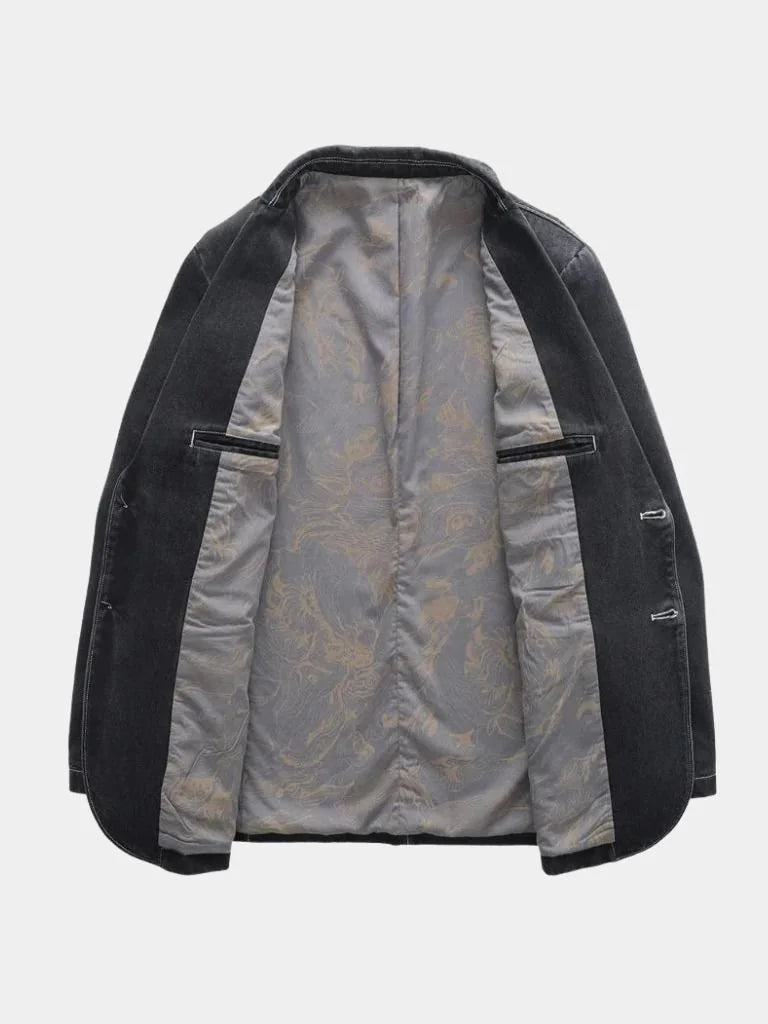 Denim Covenant Blazer Jacket | Bellmont Society