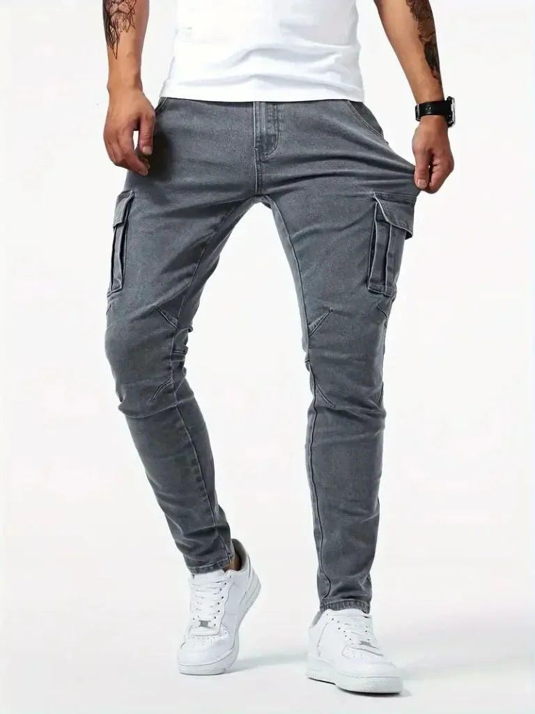 Denim Jeans Cargo Trousers | Bellmont Society