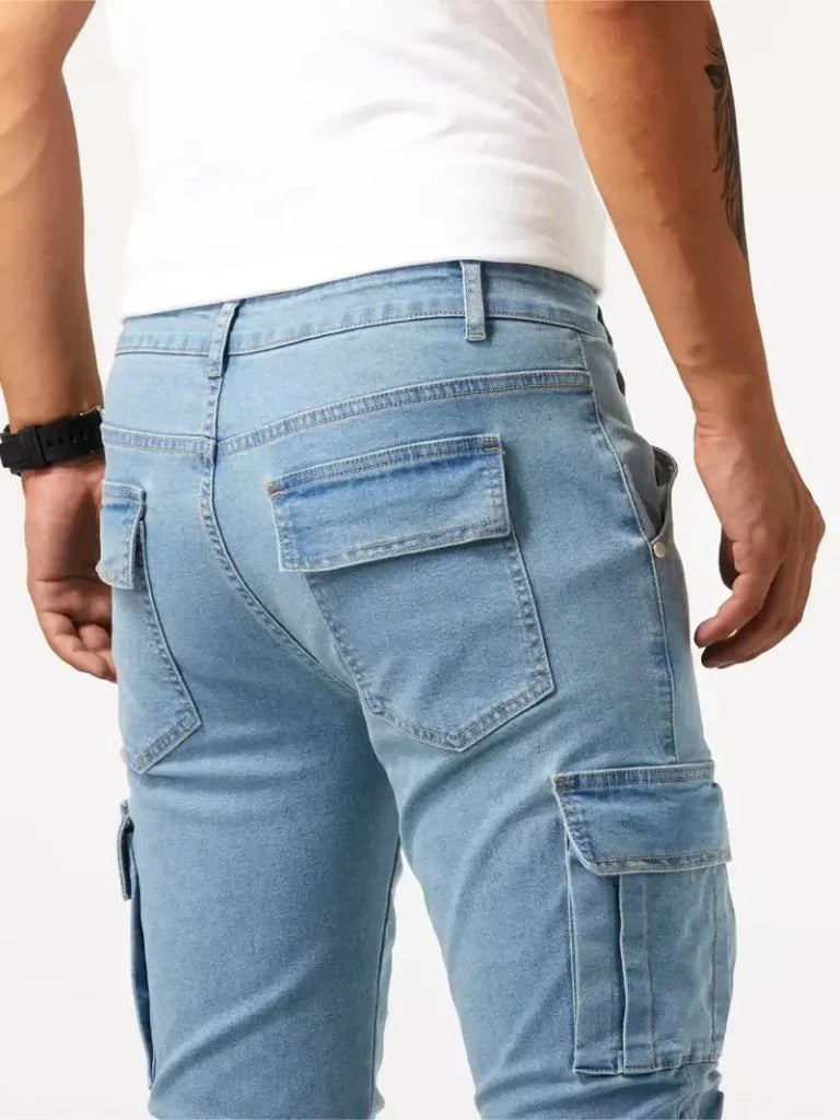 Denim Jeans Cargo Trousers | Bellmont Society