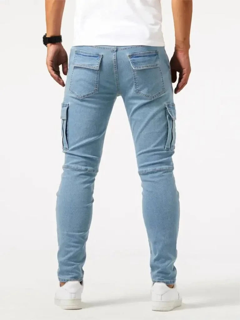 Denim Jeans Cargo Trousers | Bellmont Society