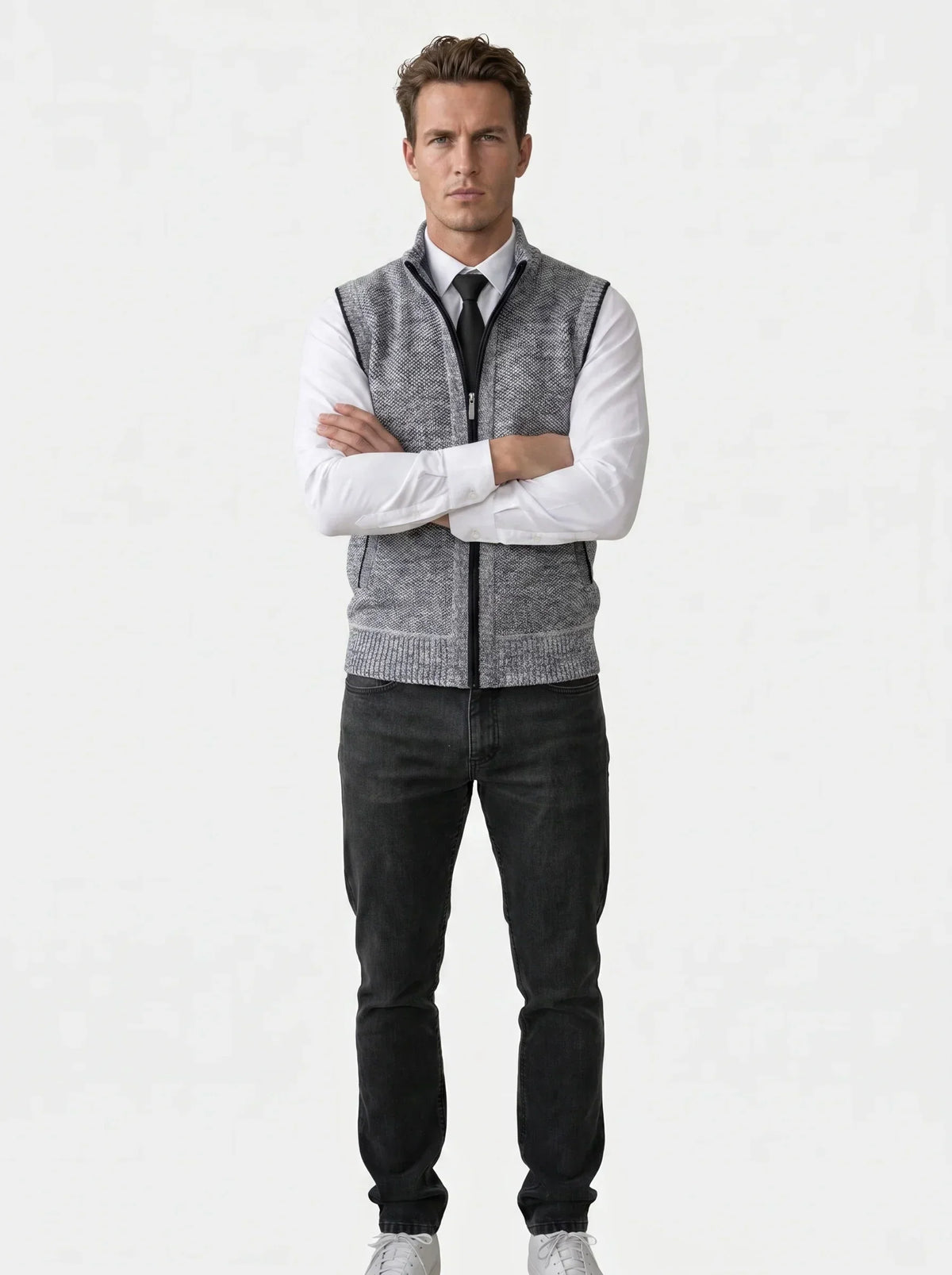 Elegant Full-Zip Sweater Vest | Bellmont Society